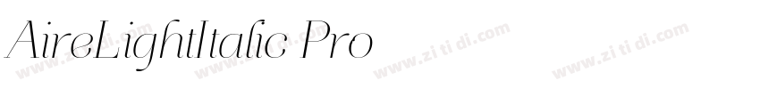 AireLightItalic Pro字体转换